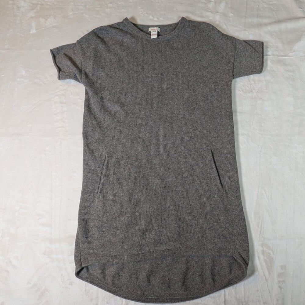 Sundance Grey Wool/Nylon Tunic Sweater Dress With Pockets Size M
